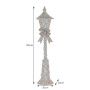 Christabelle 1.5m Lamp Post Christmas Light Up Display Silver Bows Warm White LED Outdoor Indoor Xmas Yard Lawn Statue thumbnail 2