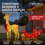 Christabelle 1.62m Reindeer Sleigh Christmas Light Up Display Warm White LED Outdoor Indoor Xmas Yard Lawn Statue thumbnail 2