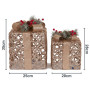 Christabelle 2 Pale Champagne Christmas Gift Boxes Light Up Display 35cm 28cm Indoor Xmas Festive Decoration thumbnail 2