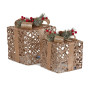 Christabelle 2 Pale Champagne Christmas Gift Boxes Light Up Display 35cm 28cm Indoor Xmas Festive Decoration thumbnail 4