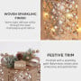 Set of 2 Light Up Christmas Gift Boxes Champagne Gold Battery Operated Warm White LED Present Decorations 35cm 28cm thumbnail 5