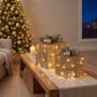 Set of 2 Light Up Christmas Gift Boxes Champagne Gold Battery Operated Warm White LED Present Decorations 35cm 28cm thumbnail 8