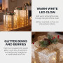 Christabelle 2 Gold White Christmas Gift Boxes Light Up Display 41cm 35cm Indoor Xmas Festive Decoration thumbnail 4
