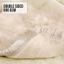 600GSM Large Double-Sided Queen Faux Mink Blanket - Beige thumbnail 6