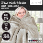 Laura Hill 600-GSM Mink Blanket Queen Size Double-Sided Soft Plush Bed Faux Throw Rug 220 X 240cm - Beige thumbnail 11
