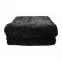 600GSM Large Double-Sided Queen Faux Mink Blanket - Black thumbnail 3