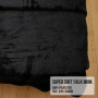600GSM Large Double-Sided Queen Faux Mink Blanket - Black thumbnail 6