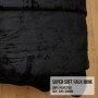 600GSM Large Double-Sided Queen Faux Mink Blanket - Black thumbnail 5