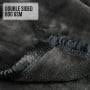 600GSM Large Double-Sided Queen Faux Mink Blanket - Black thumbnail 6