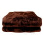 Laura Hill 600GSM Large Double-Sided Faux Mink Blanket - Chocolate thumbnail 2