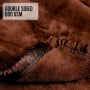 Laura Hill 600GSM Large Double-Sided Faux Mink Blanket - Chocolate thumbnail 5