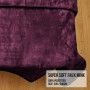 600GSM Large Double-Sided Faux Mink Blanket - Purple thumbnail 5