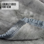600GSM Double-Sided Queen Size Faux Mink Blanket - Pewter Silver thumbnail 5