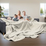 Laura Hill XL Double-Sided Oversized Faux Mink Blanket 305x305cm Beige thumbnail 10