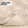 800GSM Heavy Double-Sided Faux Mink Blanket - Beige thumbnail 5