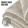 800GSM Heavy Double-Sided Faux Mink Blanket - Beige thumbnail 4