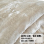 800GSM Heavy Double-Sided Faux Mink Blanket - Beige thumbnail 7