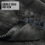 800GSM Heavy Double-Sided Faux Mink Blanket - Black thumbnail 5