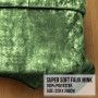 Laura Hill 800GSM Heavy Double-Sided Queen Faux Mink Blanket - Green thumbnail 6