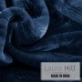 Laura Hill Faux Mink Blanket 800GSM Heavy Double-Sided - Navy Blue thumbnail 4