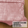 Laura Hill 800GSM Heavy Double-Sided Queen Faux Mink Blanket - Pink thumbnail 10