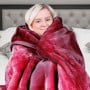 800GSM Heavy Double-Sided Faux Mink Blanket - Red thumbnail 6