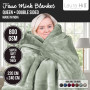Laura Hill 800-GSM Mink Blanket Queen Size Double-Sided Soft Plush Bed Faux Throw Rug 220 X 240cm Heavy Sage thumbnail 2