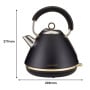 Morphy Richards Ascend Soft Gold Kettle Toaster Set 1.5L Electric Jug & 4-Slice Toaster Satin Black thumbnail 4