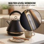 Morphy Richards Ascend Soft Gold Kettle Toaster Set 1.5L Electric Jug & 4-Slice Toaster Satin Black thumbnail 6