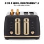 Morphy Richards Ascend Soft Gold Kettle Toaster Set 1.5L Electric Jug & 4-Slice Toaster Satin Black thumbnail 9