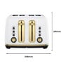 Morphy Richards Ascend Kettle and Toaster Set White Soft Gold 1.5L Jug Kettle 4 Slice Toaster Breakfast Pack thumbnail 5