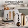 Morphy Richards Ascend Kettle and Toaster Set White Soft Gold 1.5L Jug Kettle 4 Slice Toaster Breakfast Pack thumbnail 8