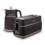 Morphy Richards Signature Kettle and Toaster Set, 1.5L Jug Kettle & 4-Slice Long Slot Toaster, Matte Black Soft Gold thumbnail 1
