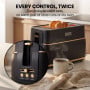 Morphy Richards Signature Kettle and Toaster Set, 1.5L Jug Kettle & 4-Slice Long Slot Toaster, Matte Black Soft Gold thumbnail 7