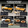 Morphy Richards MREMP4TNM Titanium 900W Multipress Jaffle Panini Waffle Pie 4 Plates Non-Stick Press Sandwich Maker thumbnail 5
