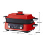 Morphy Richards 3L Non-Stick Multifunction Electric Cooker Pan in Red thumbnail 3