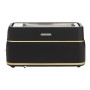 Morphy Richards Signature Soft Gold Matte Black 4 Slice Toaster with Long Slots thumbnail 3
