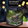 34L Complete Aquarium Kit With Bio Filter System LED Kit Curved Design thumbnail 9