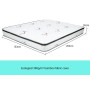 Laura Hill King Single Mattress Plush Euro Top Layer 5-Zone Pocket Spring Support Hypoallergenic thumbnail 3