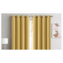 2x 100% Blockout Curtains Panels 3 Layers Eyelet Mustard 180x230cm thumbnail 1