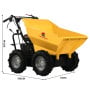 Centurion 300kg Petrol Motorised Wheelbarrow 4WD 212cc 7HP Dump Cart thumbnail 3