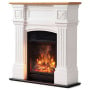 Dimplex Mini Windlesham 1.5kW Freestanding Electric Fireplace Suite, Realistic LED Flame Effect Heater, White & Oak thumbnail 1