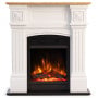 Dimplex Mini Windlesham 1.5kW Freestanding Electric Fireplace Suite, Realistic LED Flame Effect Heater, White & Oak thumbnail 4
