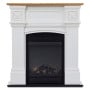 Dimplex Mini Windlesham 1.5kW Freestanding Electric Fireplace Suite, Realistic LED Flame Effect Heater, White & Oak thumbnail 6