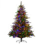 Christabelle 2.3m 7.5ft Bellewood Fir Christmas Tree Pre Lit Multi Function LED Foot Pedal Power Connect Hinged thumbnail 2