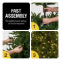 National Tree Company 2.7m 9ft Bellewood Fir Christmas Tree Pre Lit Multi Function LED Foot Pedal Power Connect Hinged thumbnail 6