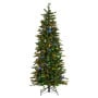 Christabelle 6ft Slim Carrington Fir Christmas Tree Multi Functional White & Coloured LED Lights & Foot Pedal thumbnail 1