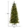 Christabelle 6ft Slim Carrington Fir Christmas Tree Multi Functional White & Coloured LED Lights & Foot Pedal thumbnail 3