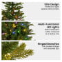 Christabelle 6ft Slim Carrington Fir Christmas Tree Multi Functional White & Coloured LED Lights & Foot Pedal thumbnail 6
