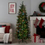Christabelle 6ft Slim Carrington Fir Christmas Tree Multi Functional White & Coloured LED Lights & Foot Pedal thumbnail 7